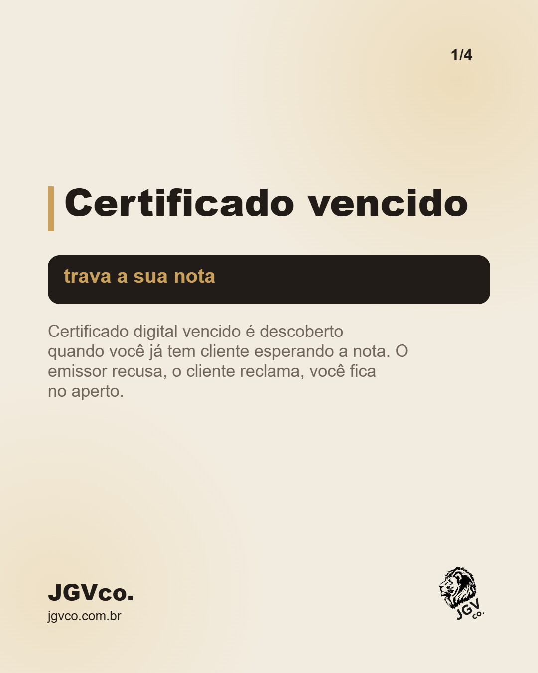 Certificado vencido trava a sua nota fiscal