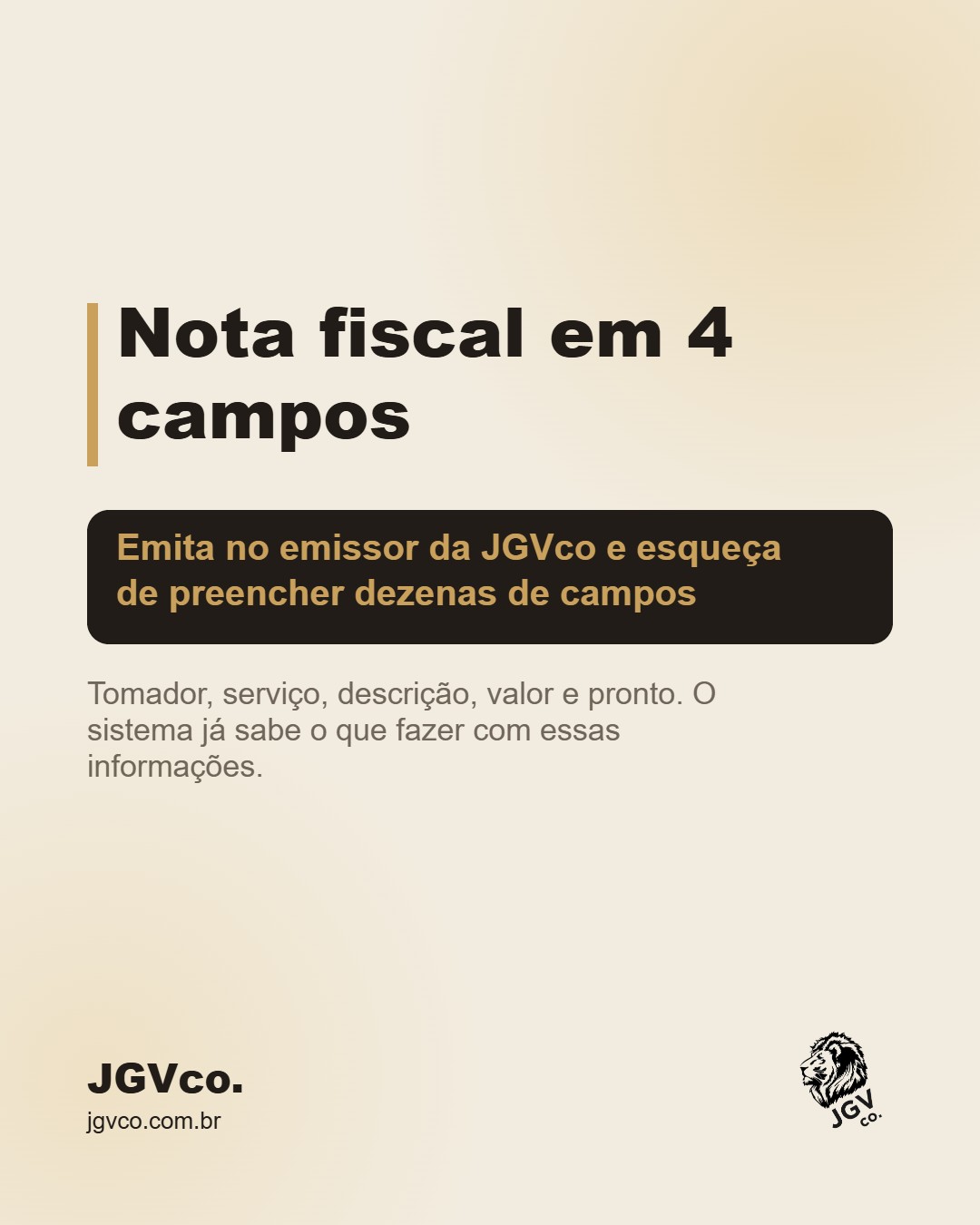 Emita nota fiscal com apenas 4 campos
